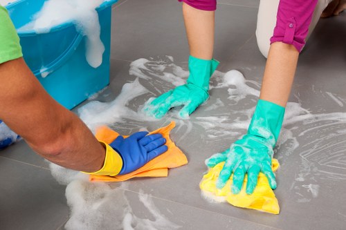 Local oven cleaner working in a Belsizepark property