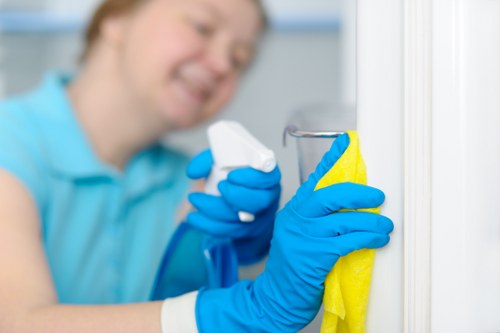 Professional deep cleaning team starting a detailed cleaning service in Belsize Park
