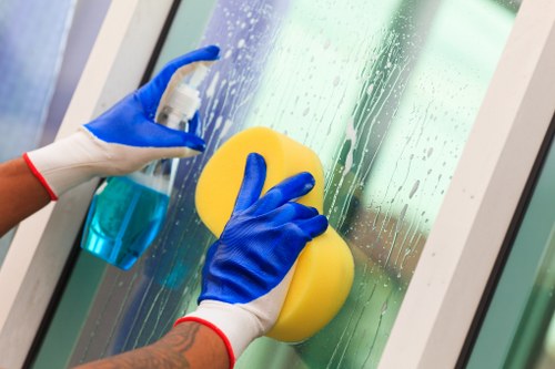 Upholstery cleaning process in a Belsizepark flat with access considerations
