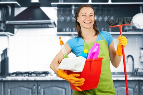 Commercial hard floor maintenance in a Belsizepark business space