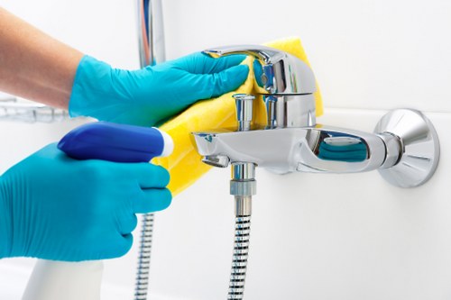 Local after builders cleaning team working in Belsizepark