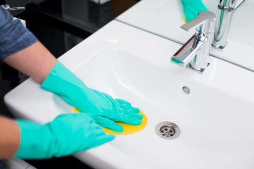 Local cleaning team maintaining a Belsizepark shared workspace