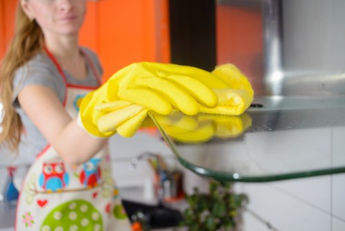 Local cleaners working in a period flat in Belsizepark