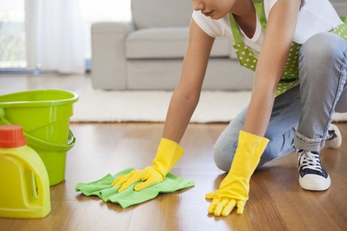 Charity donation items prepared for reuse after deep cleaning
